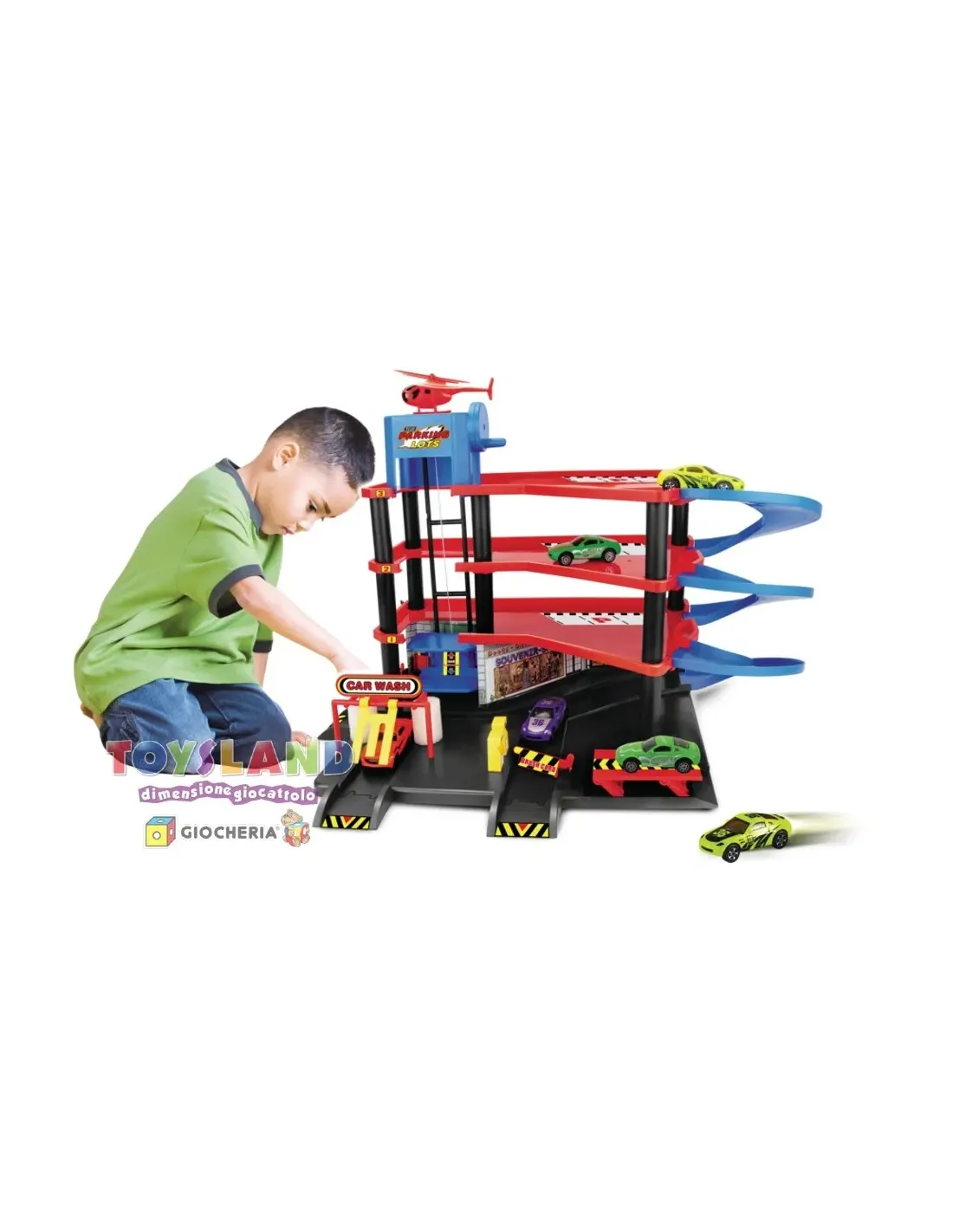 GARAGE 4 PIANI CON 4 VEICOLI GGI190353, playset garage con