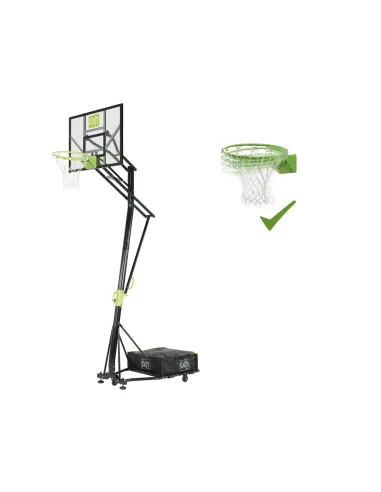 EXIT Canestro Basket Galaxy con ruote  e cerchio flex - Nero - Verde