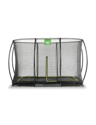 EXIT "Silhouette" trampolino da terra 214x305cm con rete di sicurezza - nero