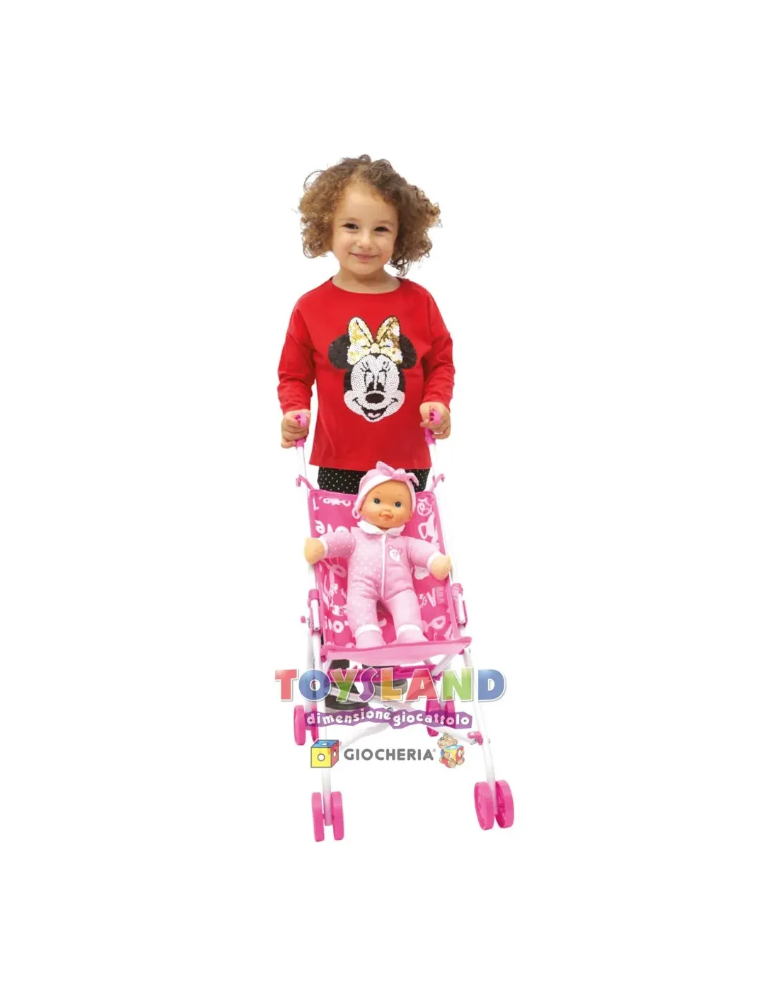 Passeggino Con Bambolotto Love Bebe Rdf Con Struttura In Metallo E Altezza Di Circa 54 Cm Toysland