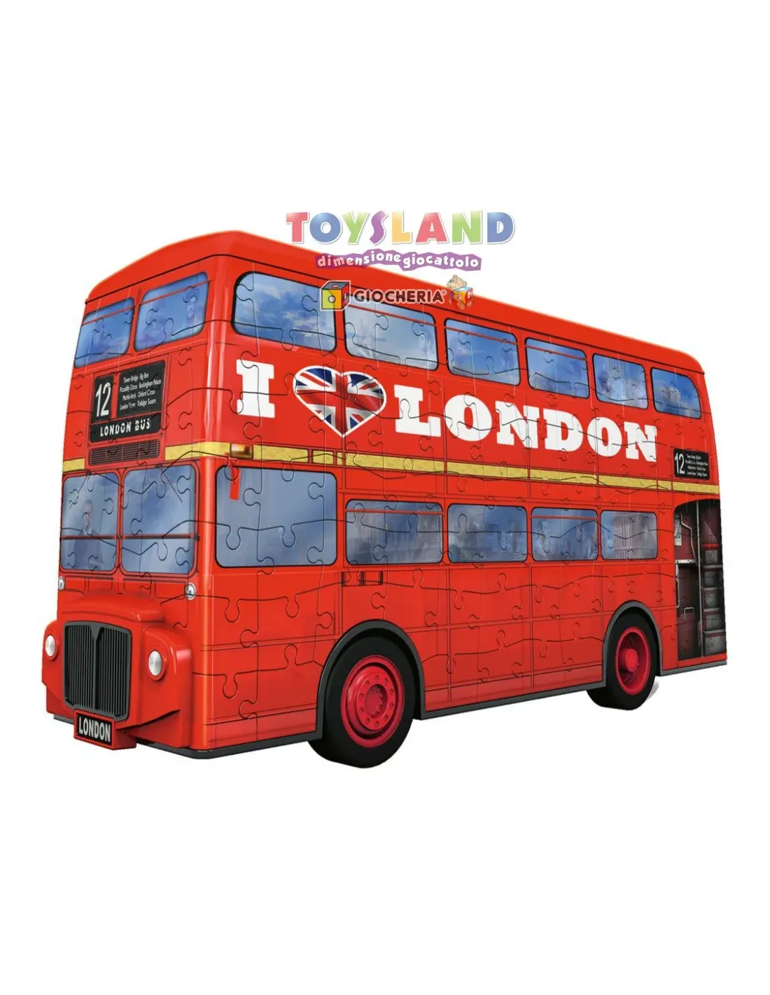 Puzzle London Bus 3d 216 Pezzi Di Puzzle In Plastica Che Si Incastrano Perfettamente Toysland